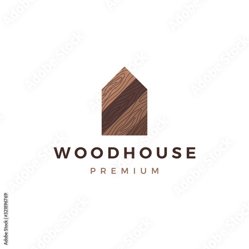 wood house timber panel wall facade decking wpc vinyl hpl logo vector icon illustration photo