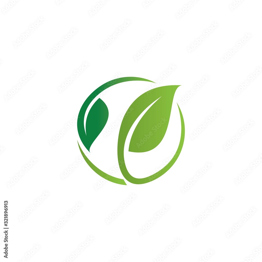 Green leaf icon, vector Illustration Green leaf icon, vector Illustration