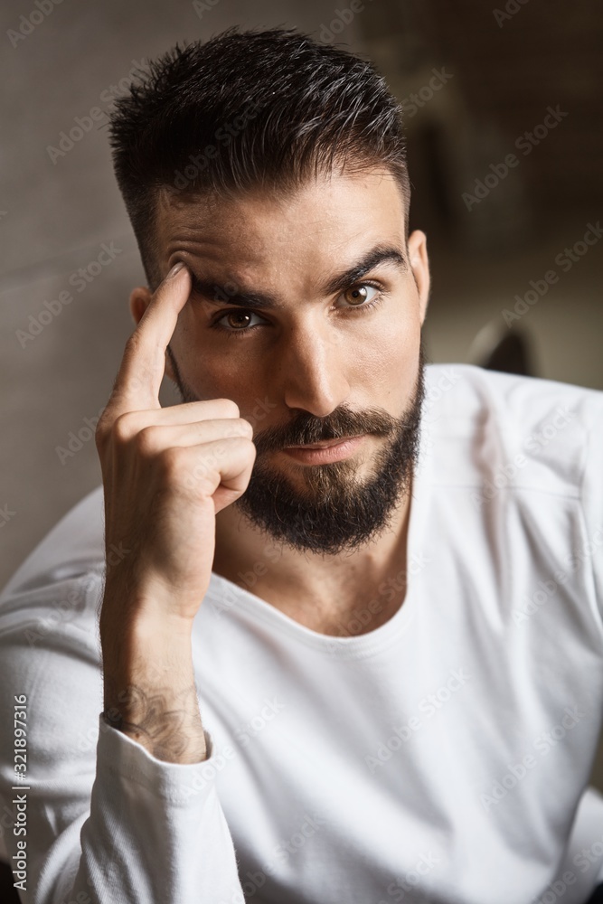 Portrait of handsome bearded man Portrait of handsome bearded man