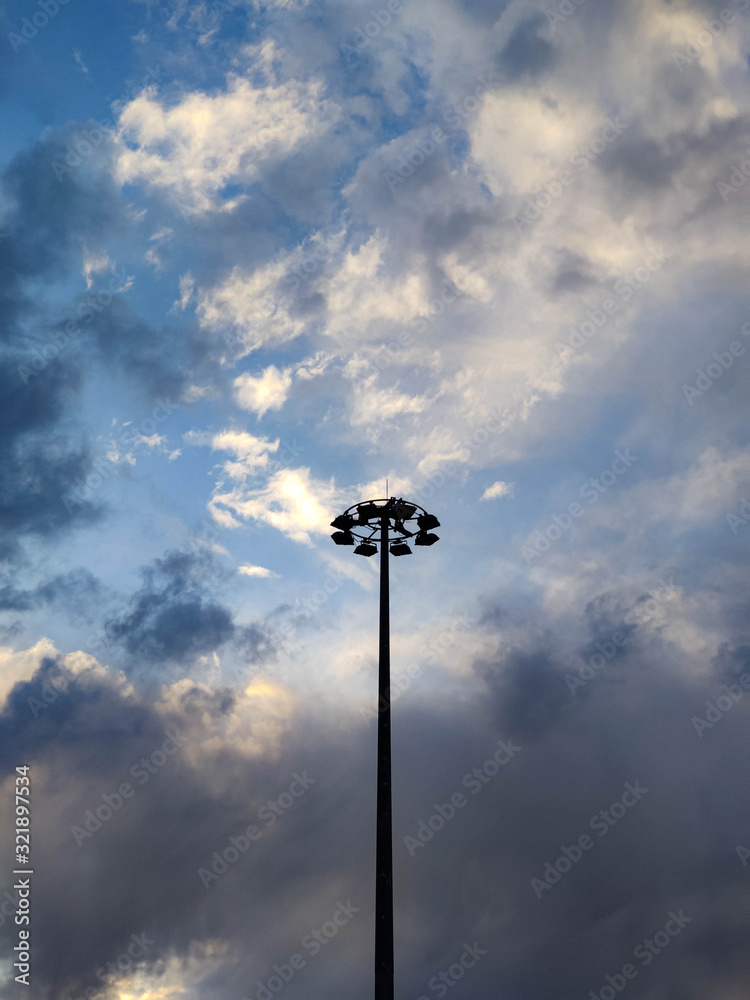 pig light with cloudy sky pig light with cloudy sky