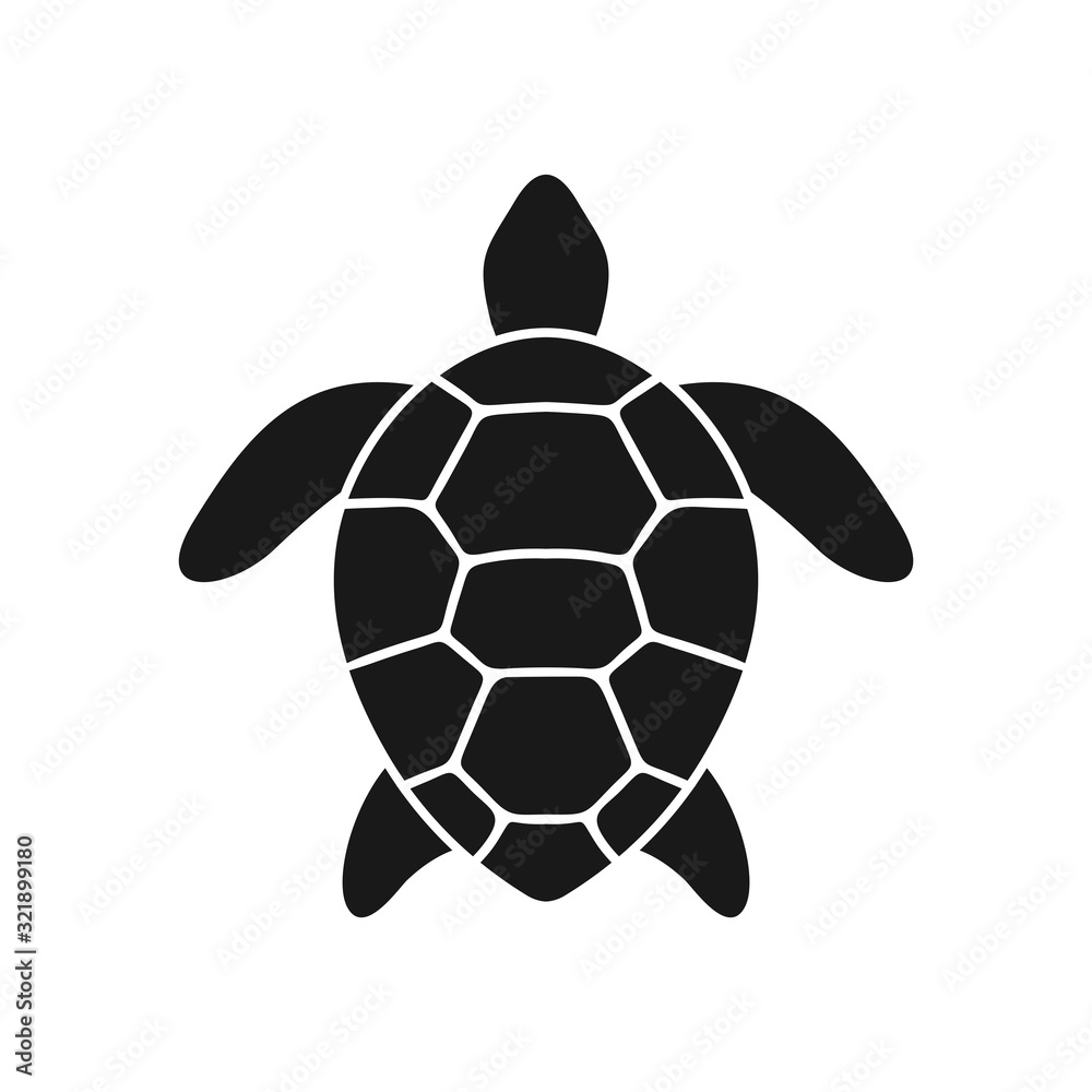 Obraz premium Sea turtle icon. Vector illustration isolated o white background