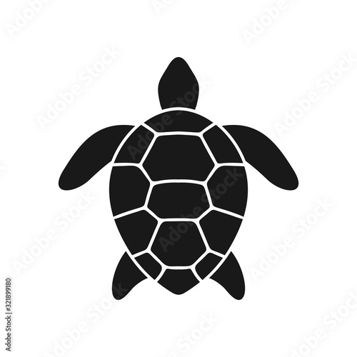 Sea turtle icon. Vector illustration isolated o white background