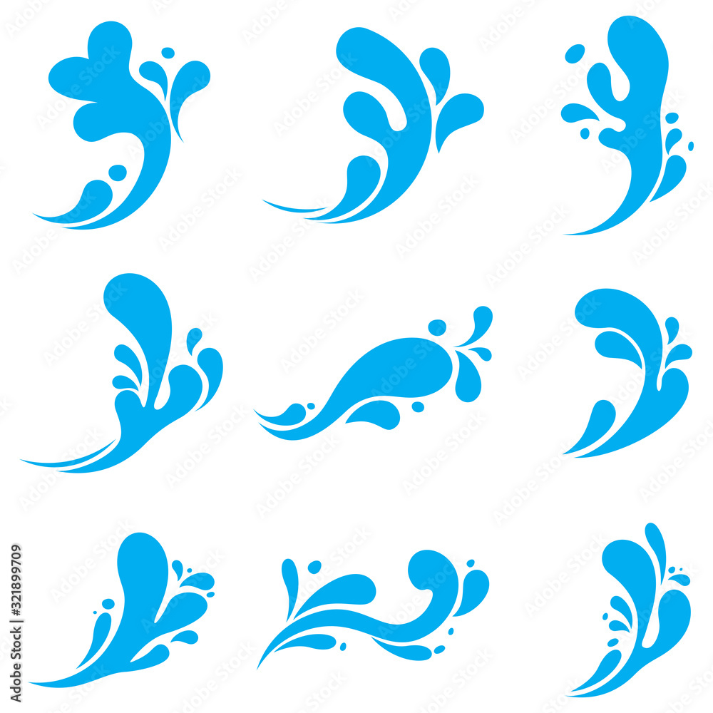 water splash icon Flat and simple symbols. vector Illustration water splash icon Flat and simple symbols. vector Illustration