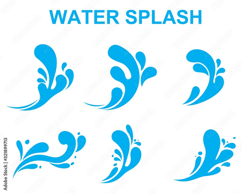 water splash icon Flat and simple symbols. vector Illustration water splash icon Flat and simple symbols. vector Illustration