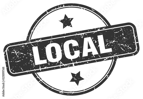 local stamp. local round vintage grunge sign. local