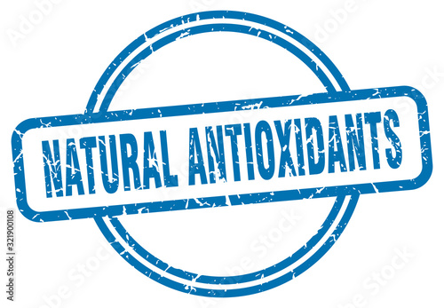 natural antioxidants stamp. natural antioxidants round vintage grunge sign. natural antioxidants