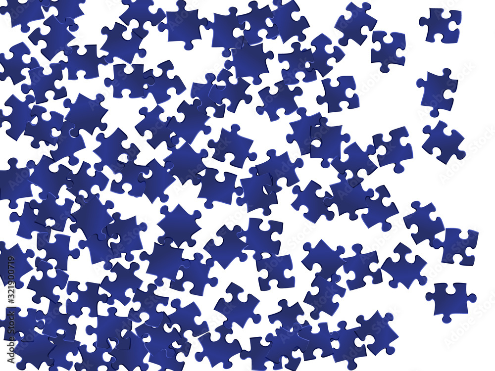 Business brainteaser jigsaw puzzle dark blue 