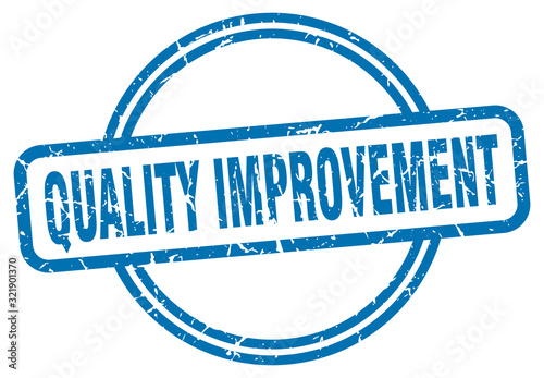 quality improvement stamp. quality improvement round vintage grunge sign. quality improvement