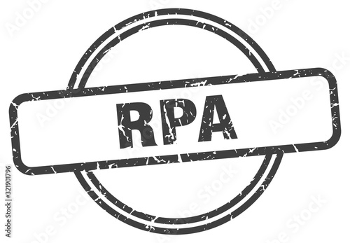 rpa stamp. rpa round vintage grunge sign. rpa