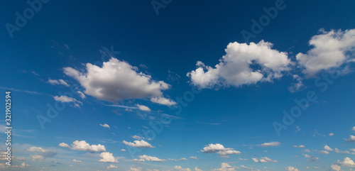 Sky at summer with deep blue and clouds