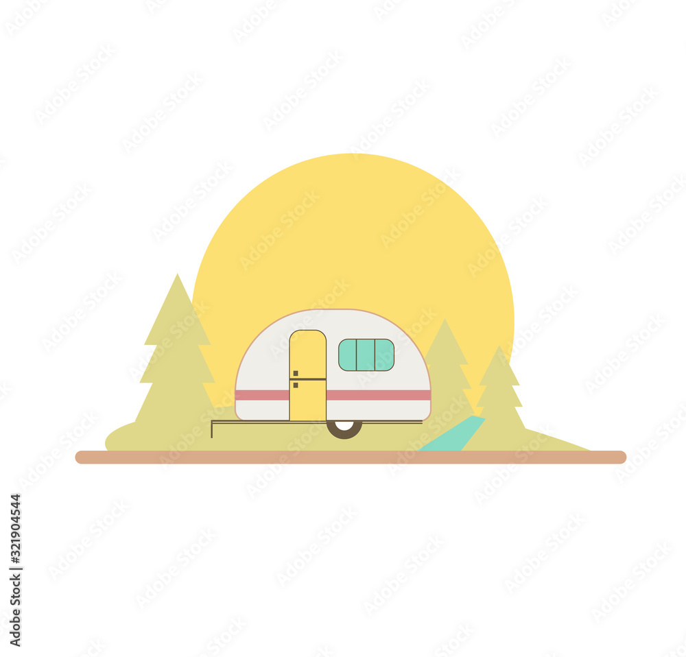 Camper Trailer Forest and Sun V1 Camper Trailer Forest and Sun V1