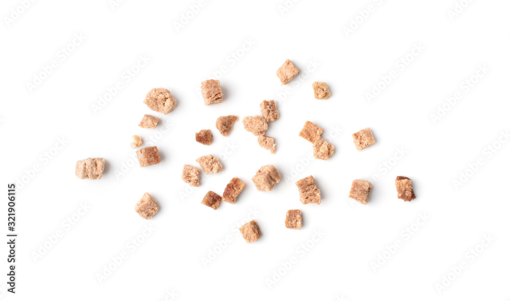 Dry Chopped Meat for Ramen Noodles Top View Dry Chopped Meat for Ramen Noodles Top View