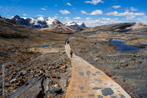 Pathway to Pastoruri Glacier, at Huascaran National Park, Huaraz/Peru photo