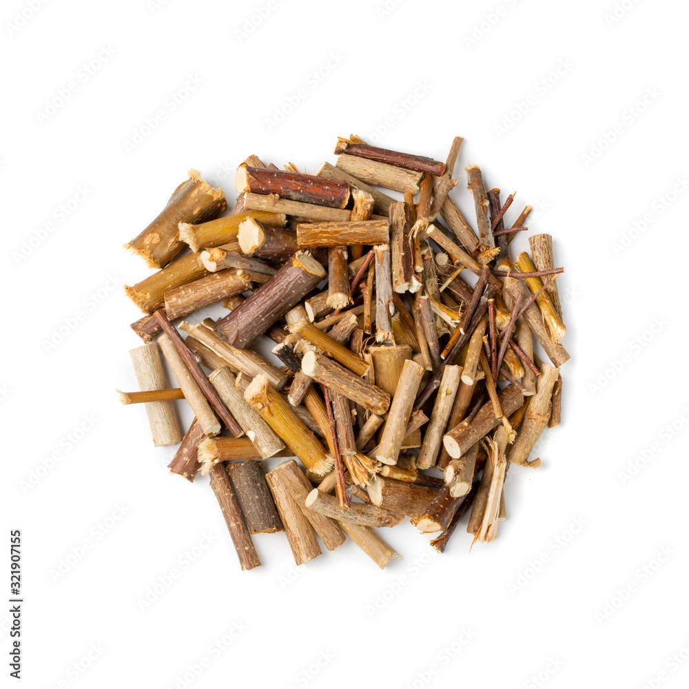 Pile of dry willow branches, bough and twigs of deciduous trees Pile of dry willow branches, bough and twigs of deciduous trees