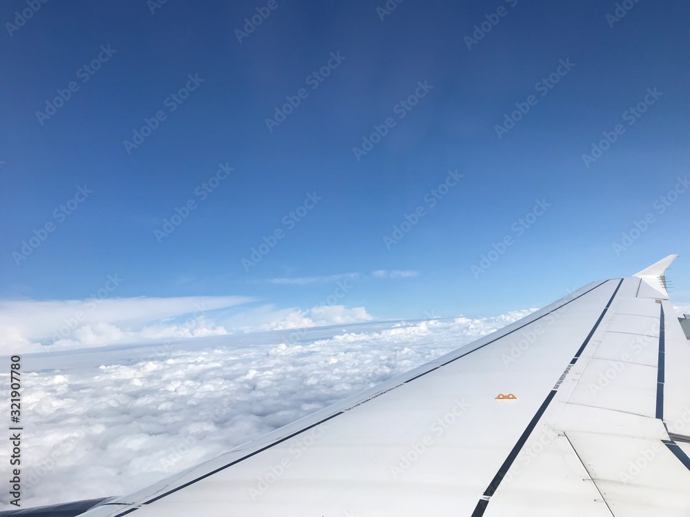 Fototapeta premium Flugzeugflflügel - Flugzeug