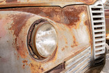 Part of an old rusty car, auto repair concept