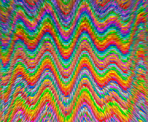 Colorful abstraction from sharp surfaces of all colors of rainbow