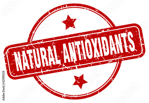natural antioxidants stamp. natural antioxidants round vintage grunge sign. natural antioxidants