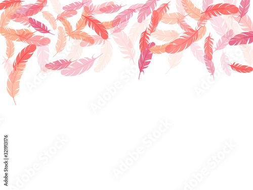 Falling feather elements soft vector design.