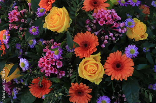 Colorful bridal flowers