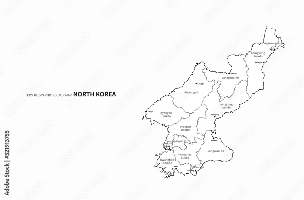 north korea map.