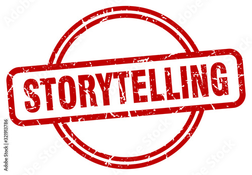 storytelling stamp. storytelling round vintage grunge sign. storytelling
