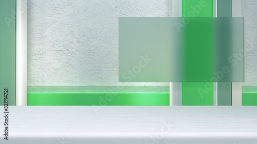 blog and tv studio background 3d illustration