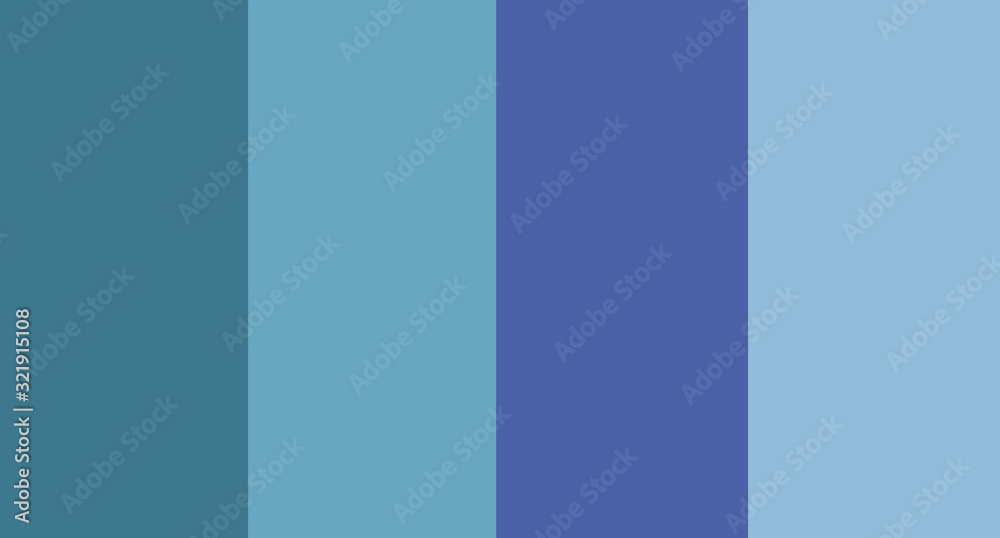 Blue color palette vector illustration