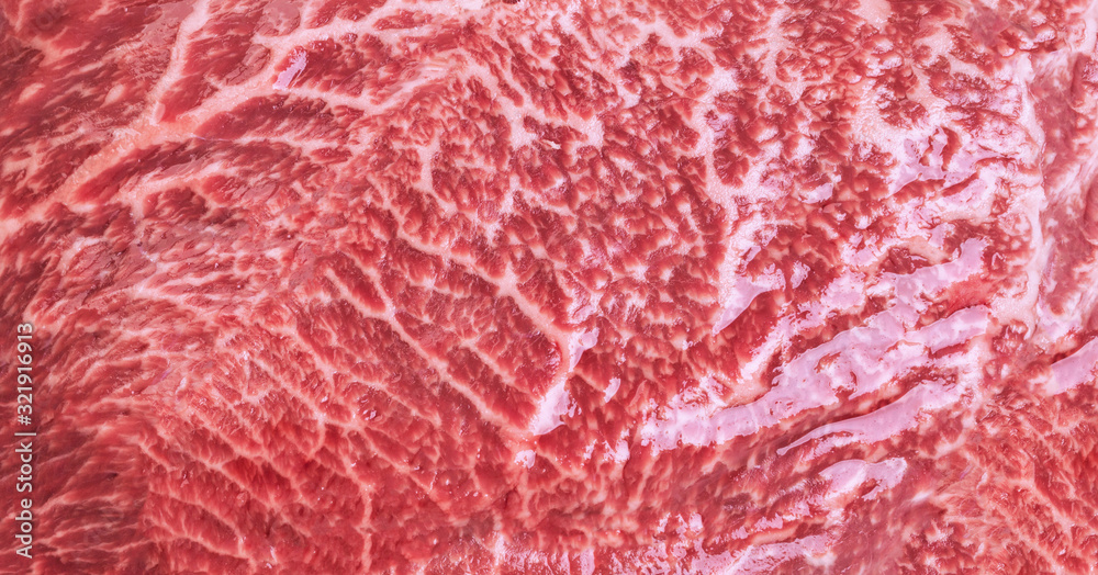 Fresh marbled beef steak Isolated on a white background