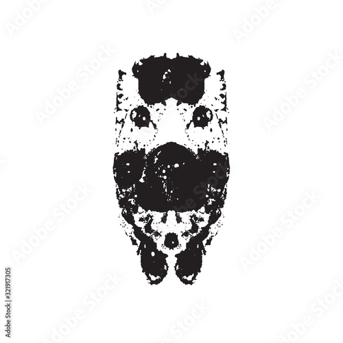 Stylized funny pig. Vector sketch for design. Vector illustration