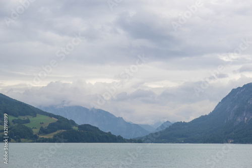 view of alpine lake of Mondsee  Austria