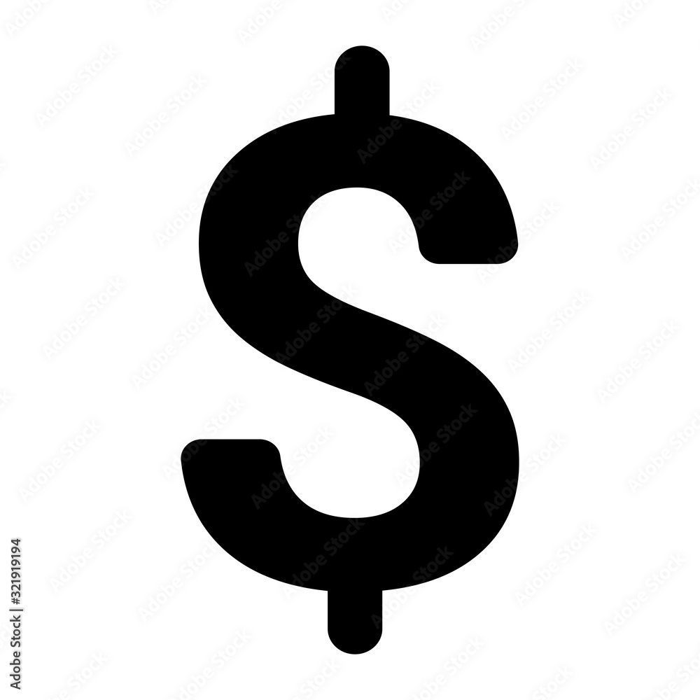 Dollar sing. Single flat icon on white background. Vector illustration. Dollar sing. Single flat icon on white background. Vector illustration.