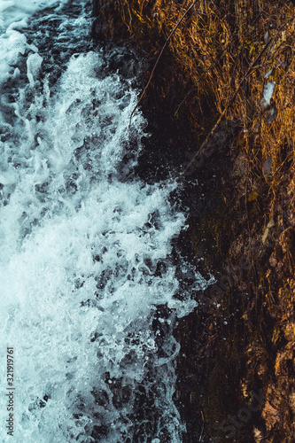 long exposure of waterfall in switzerland 