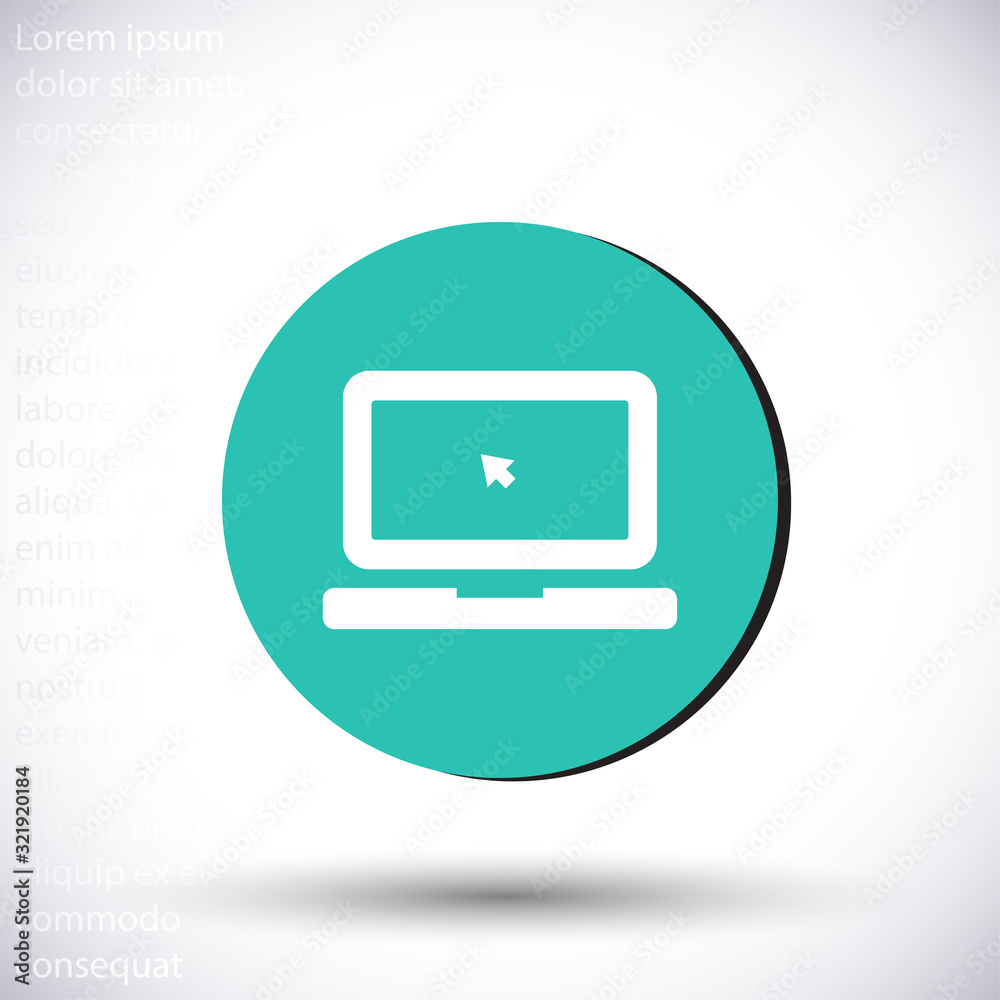 Laptop vector icon , lorem ipsum Flat design Laptop vector icon , lorem ipsum Flat design