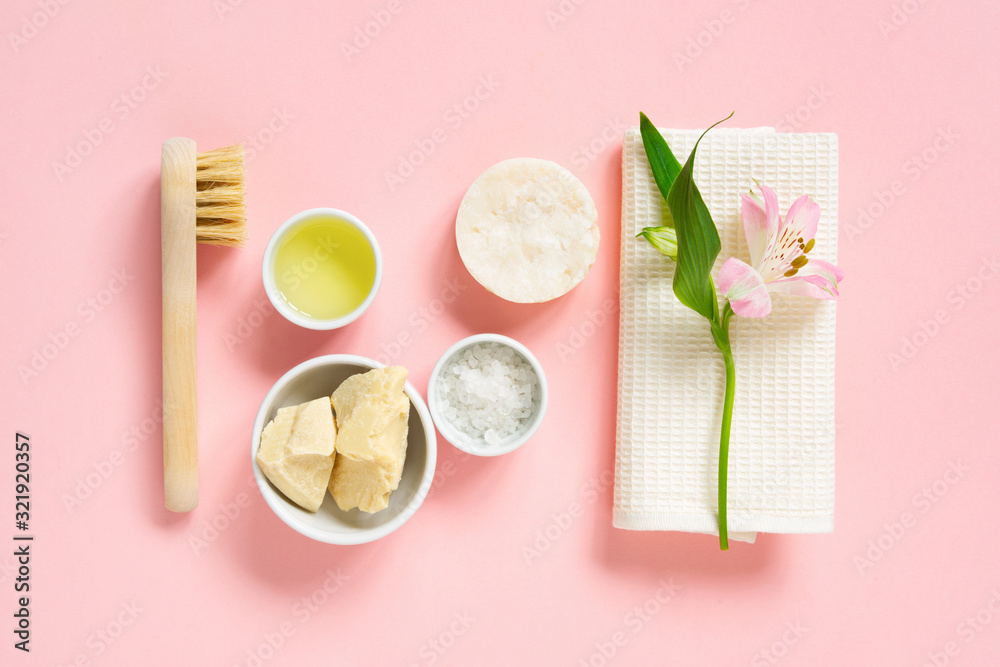 Φωτογραφία Natural skin care products, organic ingredients for healthy face care on the pin