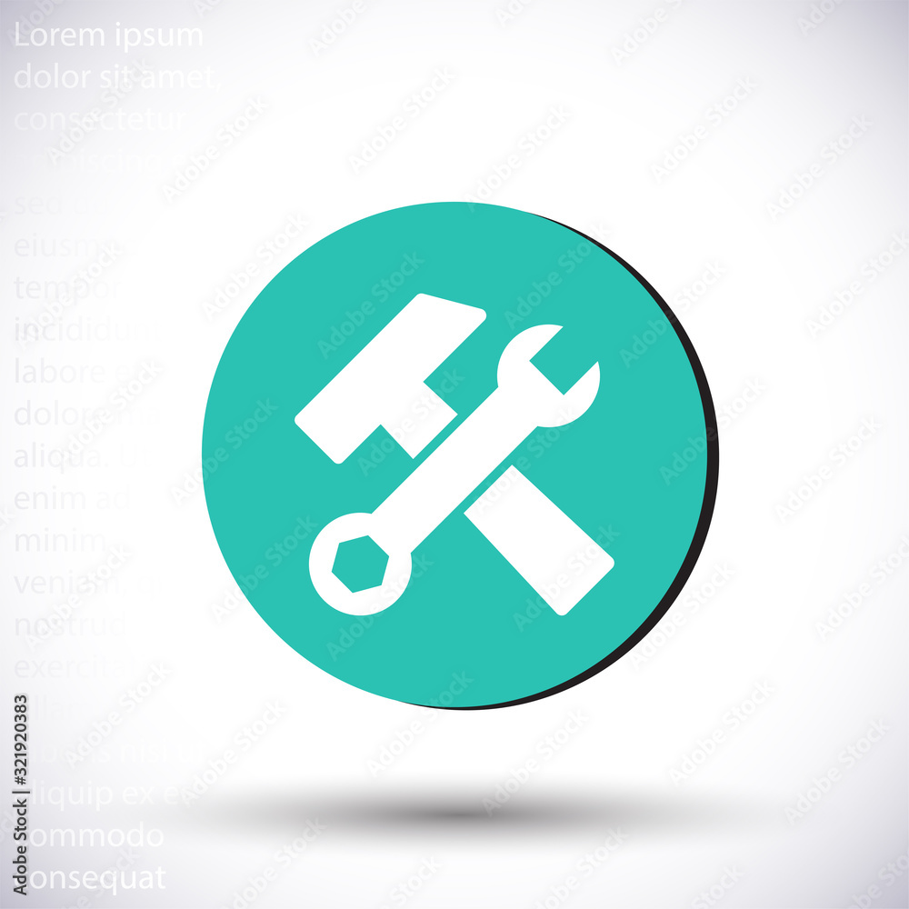 Tool vector icon , lorem ipsum Flat design Tool vector icon , lorem ipsum Flat design