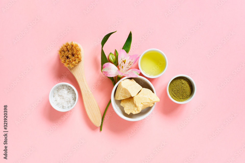 Φωτογραφία Natural skin care products, organic ingredients for healthy face care on the pin