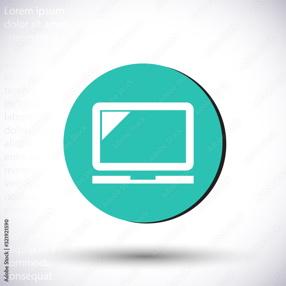 Laptop vector icon , lorem ipsum Flat design Laptop vector icon , lorem ipsum Flat design