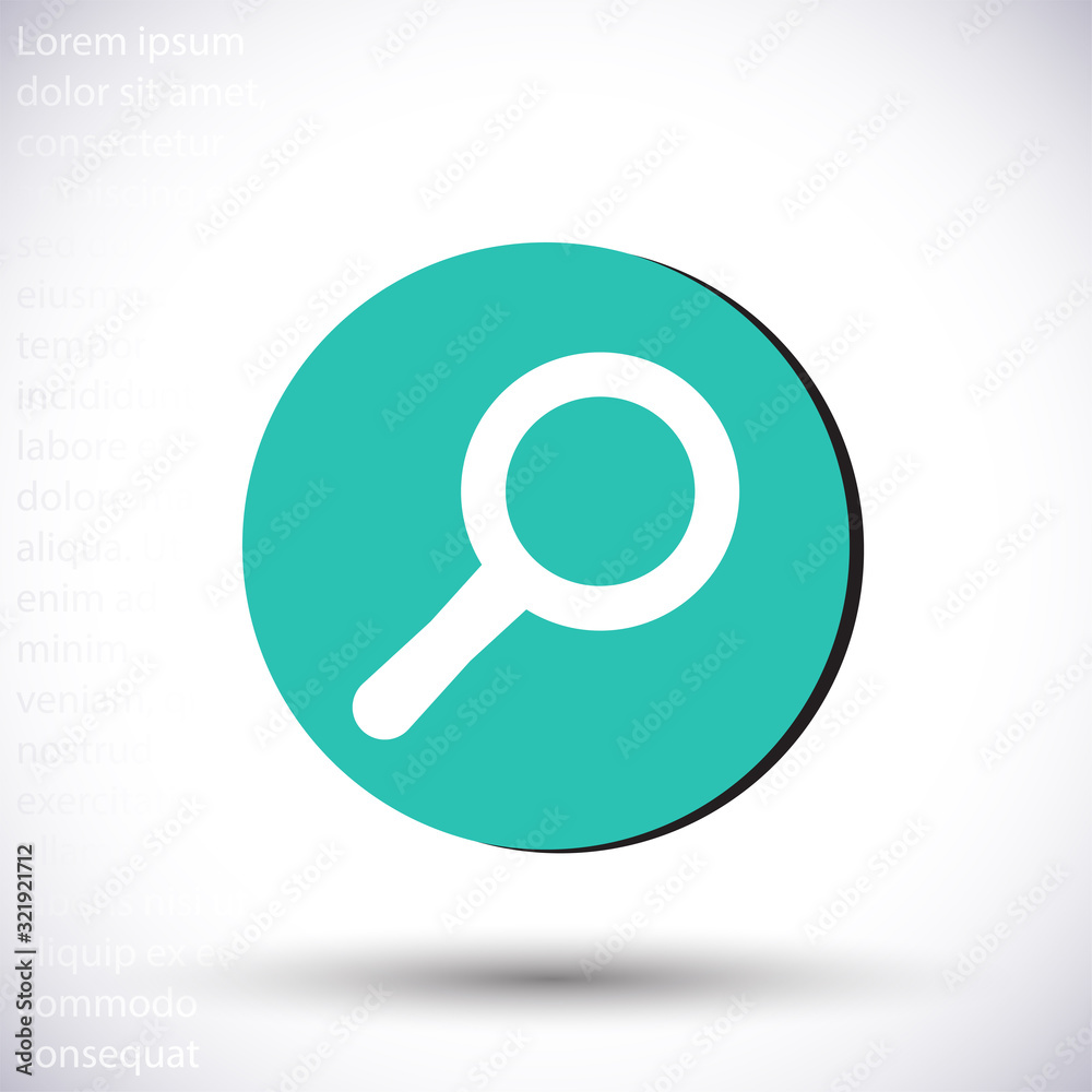 Loupe vector icon , lorem ipsum Flat design Loupe vector icon , lorem ipsum Flat design