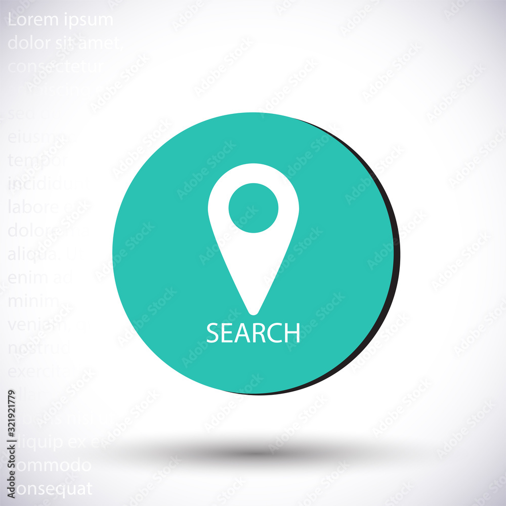 Map pin vector icon , lorem ipsum Flat design Map pin vector icon , lorem ipsum Flat design