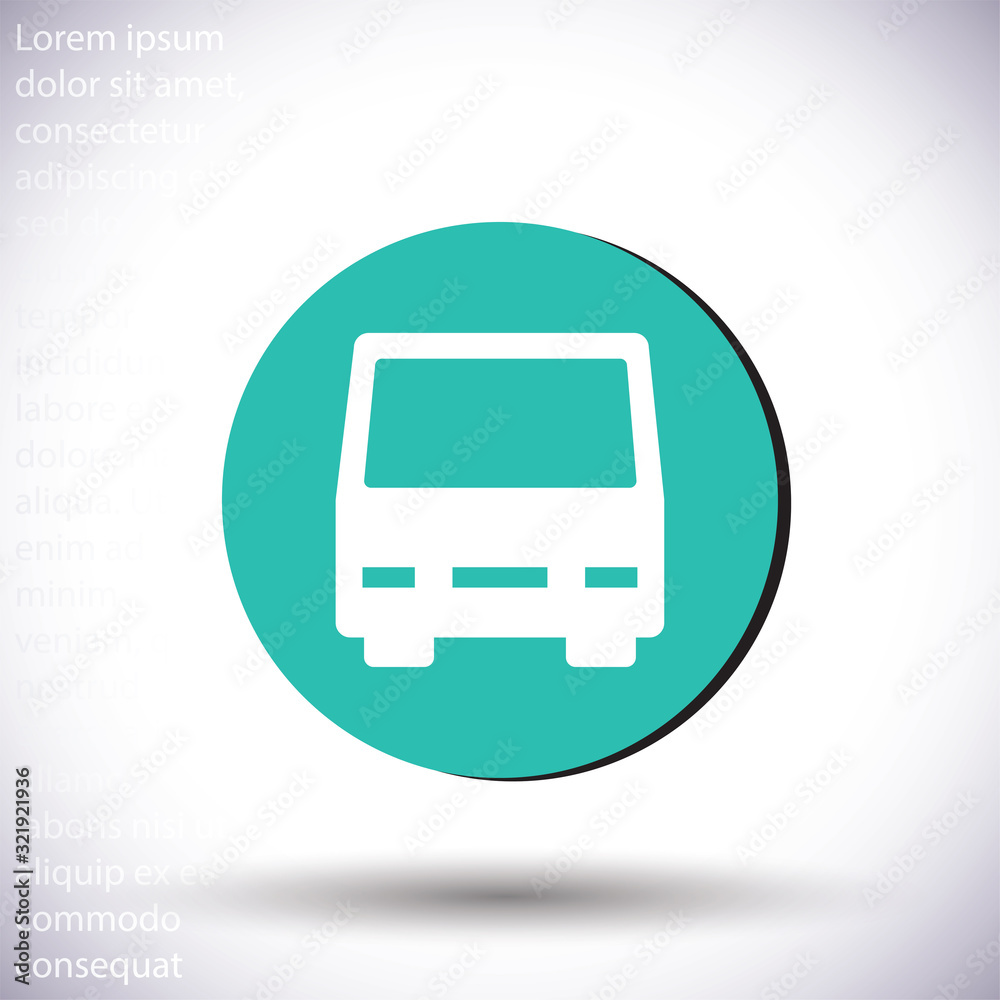 Bus vector icon , lorem ipsum Flat design Bus vector icon , lorem ipsum Flat design