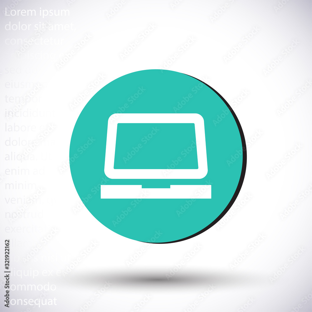 Laptop vector icon , lorem ipsum Flat design Laptop vector icon , lorem ipsum Flat design