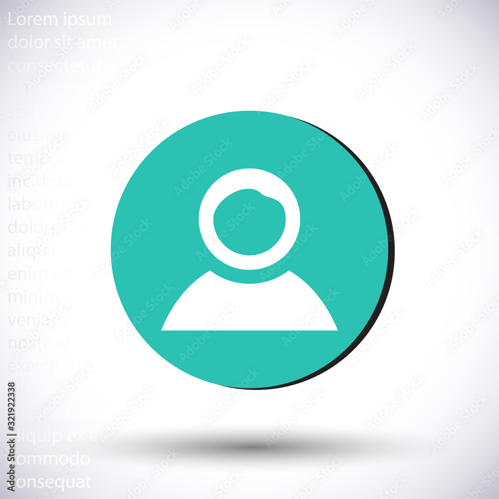 Human vector icon , lorem ipsum Flat design Human vector icon , lorem ipsum Flat design