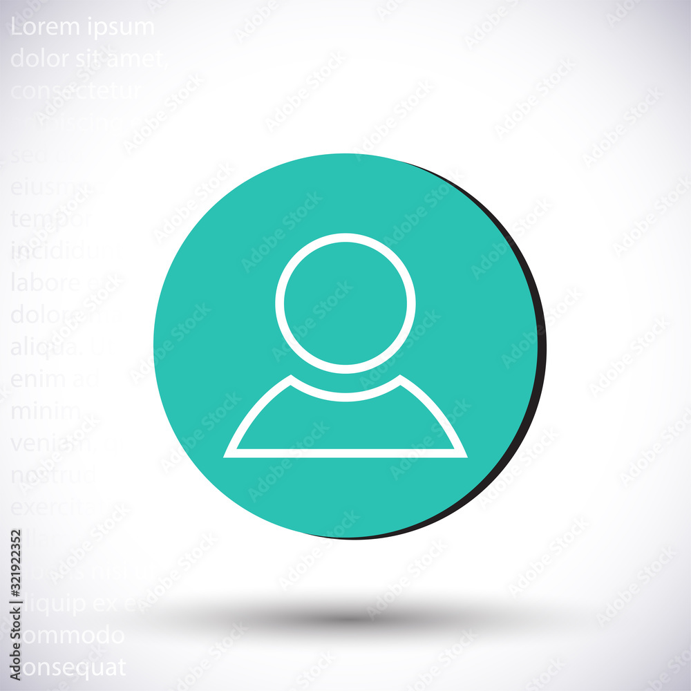 Human vector icon , lorem ipsum Flat design Human vector icon , lorem ipsum Flat design
