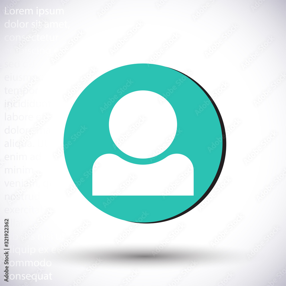 Human vector icon , lorem ipsum Flat design Human vector icon , lorem ipsum Flat design