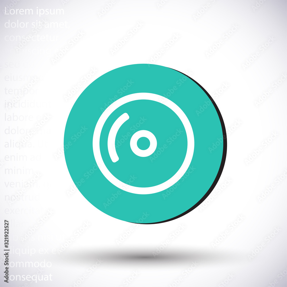Disk vector icon , lorem ipsum Flat design Disk vector icon , lorem ipsum Flat design
