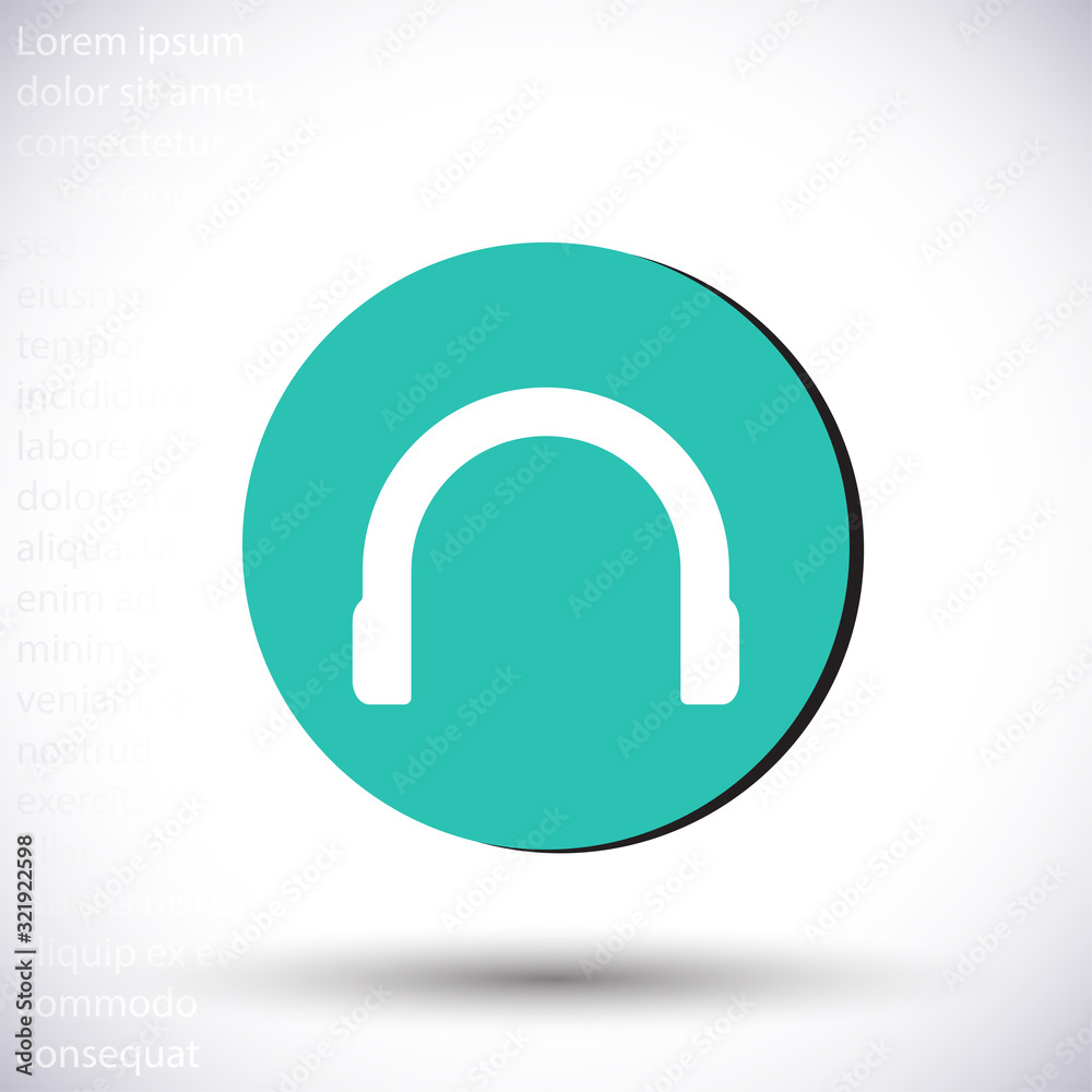 Headphones vector icon , lorem ipsum Flat design Headphones vector icon , lorem ipsum Flat design