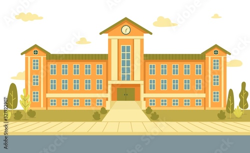 Secondary School Building with Central Entrance