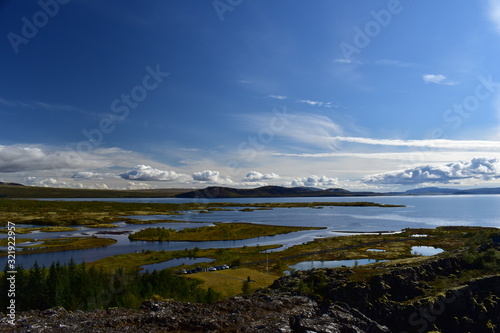 Icelandic landscape lake