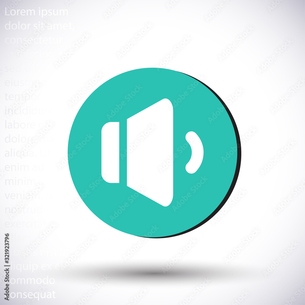 Speaker vector icon , lorem ipsum Flat design Speaker vector icon , lorem ipsum Flat design